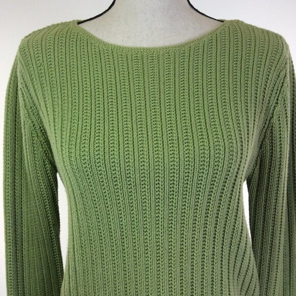 DEANE and White Womens Sweater Size Medium Green - Picture 3 of 12